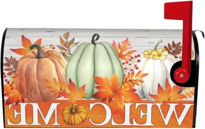 Brievenbus Covers - Brievenbushoezen - Tuindecoratie Buiten - Magnetische Bevestiging - 53 x 46 cm - Herfst Welkom