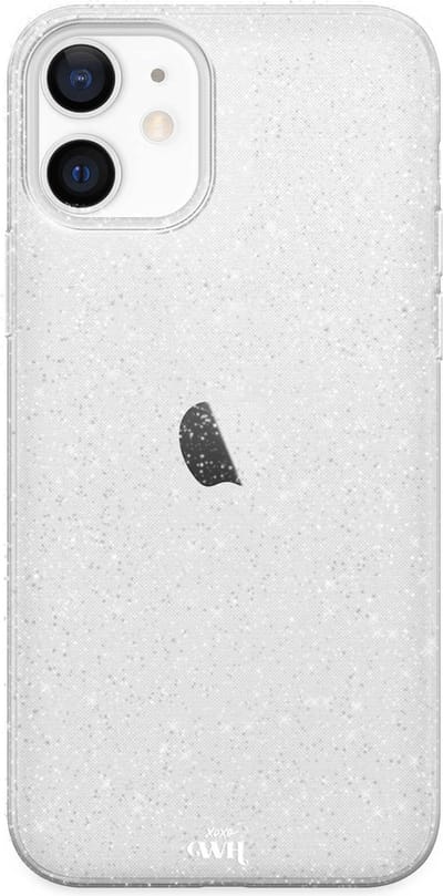 xoxo Wildhearts siliconen glitter hoesje - Sparkle Away Transparent - Siliconen hoesje geschikt voor iPhone 11 - Shockproof case met glitters - Glitter hoesje transparant