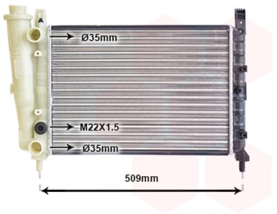 Van Wezel - RADIATOR VOOR FIAT FIORINO 1991-2000 RA888344VWAN