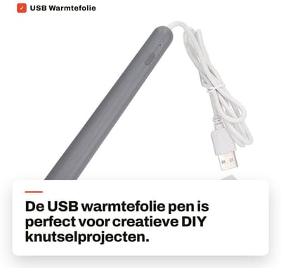Dailygoods - USB Warmtefolie Pen met Ultrafijne Punt voor DIY Projecten