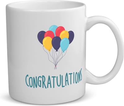 Akyol - congratulations koffiemok - theemok - Felicitatie - iemand die iets heeft behaald of jarig is - verjaardagscadeau - cadeau - kado - geschenk - verjaardag - gefeliciteerd - 350 ML inhoud