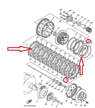 Disque lisse d'embrayage pour moto Yamaha 1000 MT-01 2005-09 2H7-16325-000 Neuf