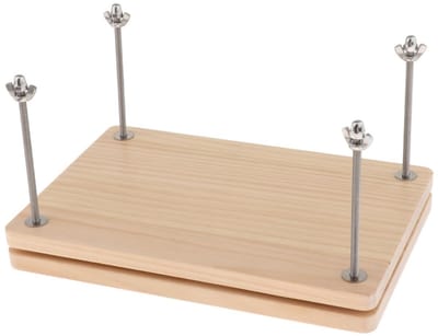 longziming -Boekbindpers - Boekdrukkerij Pers - Houten Persplaat - Gelijkmatige Drukverdeling - Eenvoudige Montage - Natuurlijk Hout - Compact En Lichtgewicht - Ideaal Voor DIY Projecten - 1 Stuk