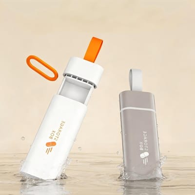Kleine pillendoos met 3 vakken, waterdichte medicijnbox voor onderweg, organizer voor vitamines en medicijnen, ideaal voor reizen en dagelijks gebruik