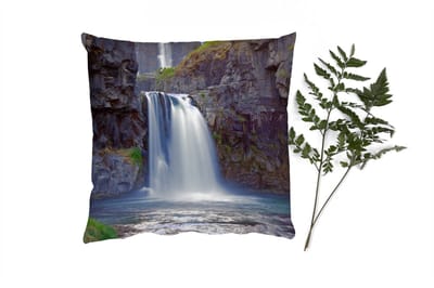 Sierkussens - Kussentjes Woonkamer - 40x40 cm - Waterval - Water - Rotsen