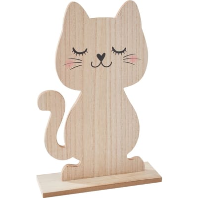 VBS Houten figuur "Kat" - H 32,5 cm