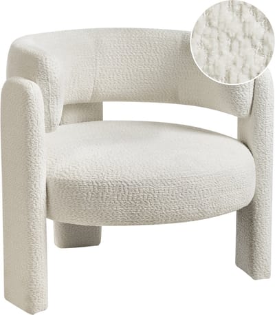 BUREA - Fauteuil - Off-white - Chenille