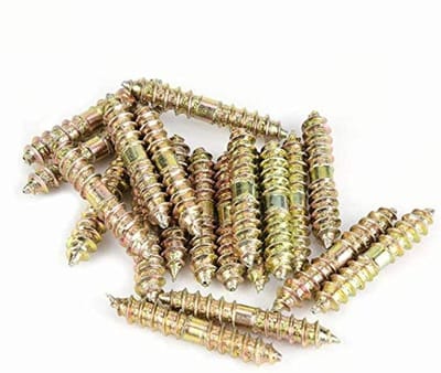 Dailygoody - Plugschroeven - Zelftappende schroef - 20 stuks - 5 x 30 mm - IJzeren dubbel uiteinde - Geschikt voor houtverbinding - Zink fineer
