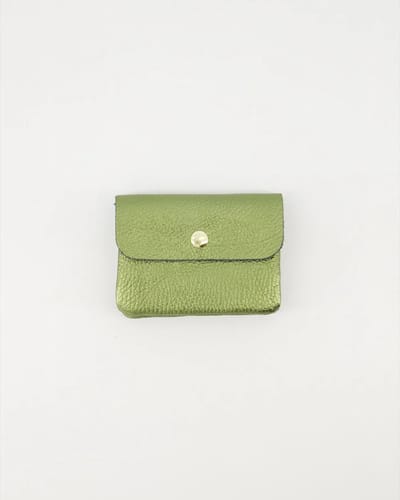 portemonneetje- groen -klein - leer