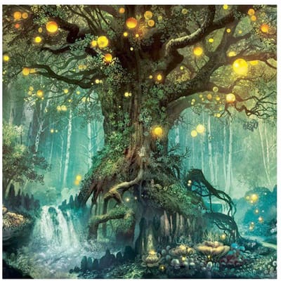 Diamond Painting Fantasy Wensboom 5D Doe-het-zelf Diamantborduurwerk Huisdecoratie 20X30CM
