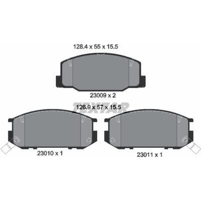 Remblokset TEXTAR 2300901, voor
