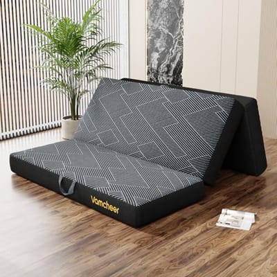 Extra Dikke Vouwmatras 15 cm – 3-delig Gelschuim Gastenmatras voor Camping en Logeerbed