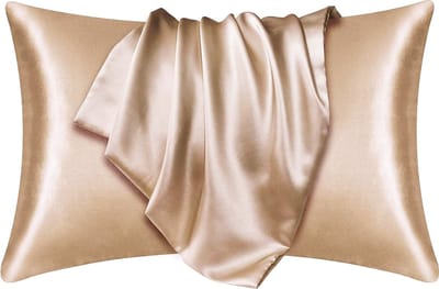 Satijnen kussensloop Licht Kaki 60 x 70 cm hoofdkussen formaat - AfricanFabs® Satin pillow case / Zijde zachte kussensloop van satijn (1 stuks)