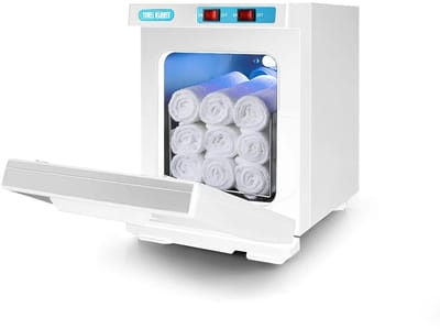 UV Handdoekverwarmer 5L Wit – 150W Aluminium Warmtekast met UV - Licht – Voor Schoonheidssalon, Spa & Thuisgebruik