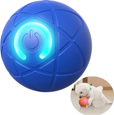 Elektrisch Kattenspeelgoed met LED Licht – Automatische 360° Rollende Interactieve Kattenbal – Oplaadbaar Speelgoed voor Katten en Kleine Honden – Stimuleert Jachtinstinct en Beweging - ANMI