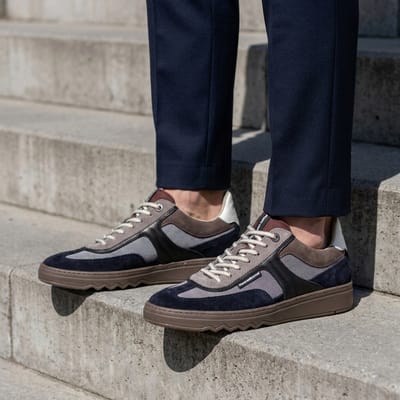 Floris van Bommel - DE KUPSTER 08.13 - Lage sneakersVrije tijdsschoenenHeren sneakers - Kleur: Blauw - Maat: 45.5