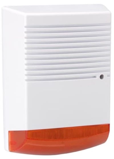 Nep Sirene - Alarm Melder - Beveiliging Huis - Knipperende LED - 2.5 x 12.1 x 20 cm - Wit