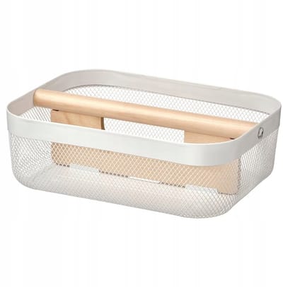 Merkloos opbergmand met vakverdeling, 33x24x11 cm