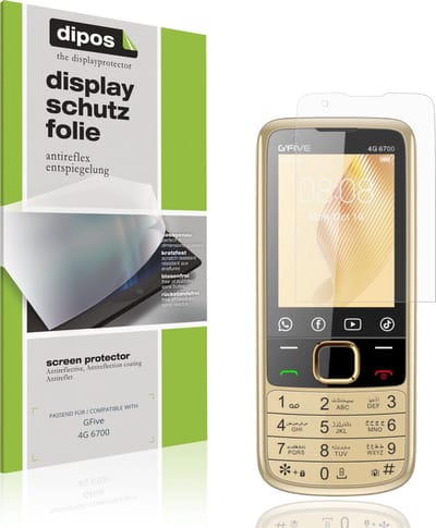 dipos – 4x Matte Beschermfolie geschikt voor GFive 4G 6700 | Krasbestendige & antireflecterende Screenprotector Ultra-Thin