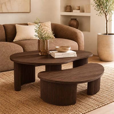 Milton & Oldbrook Salontafel Set Versailles Walnootlook