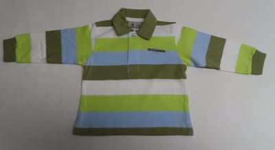 Polo lange mouw - Jongens - Kaki ,wit , geel ,blauw - 12 maand 80