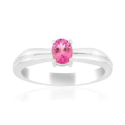 Cavill - Zilveren ring 925 Sterling met Braziliaanse roze toermalijn 0,281 ct - Ovaal slijpsel, elegante ring met palladiumlaag