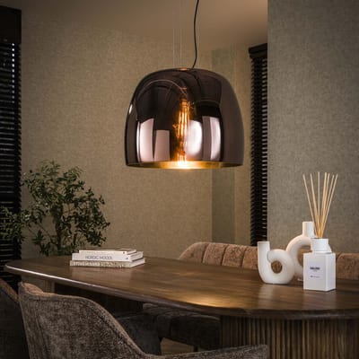PS-Collection Drift Glass XL 1L Hanglamp - 48x48x150cm - Koperkleurig Glas - hanglampen eetkamer, hanglamp zwart, hanglampen woonkamer, hanglamp slaapkamer, hanglamp rotan, hanglamp hout, hanglamp industrieel
