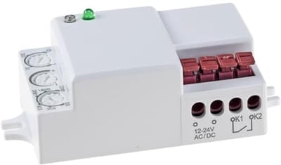 Bewegingsmelder 12V tot 24V 360° HF voor wand- en plafondlampen