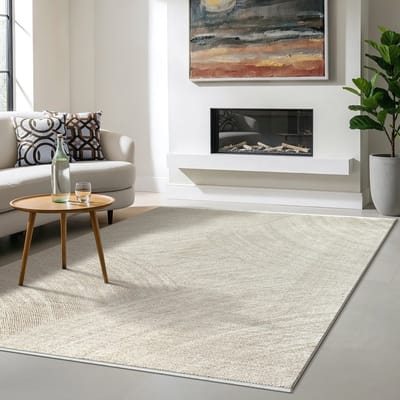the carpet Nuvra Vloerkleed – Geometrisch Design – Zacht & Onderhoudsvriendelijk – Beige – 80 x 150 cm