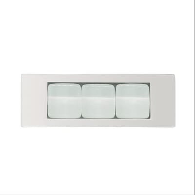 Domino Kristallen Meubelknop in Chroom en Wit Glas Kristallen knoppen Robuust glasontwerp Meubelknoppen Meubelgreep Glamoureuze stijl voor kasten en ladekasten 7x3 cm
