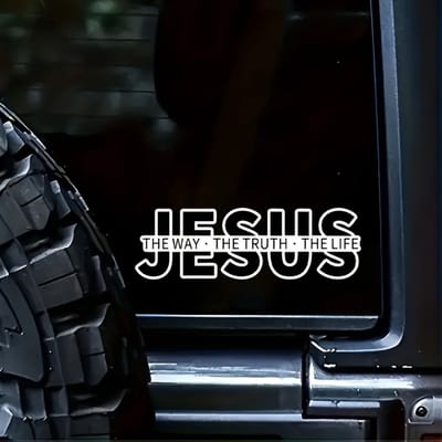VANDAAG VERZONDEN - Sticker - Jesus Way Truth Life - Christelijk - Auto Laptop