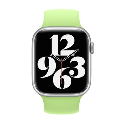 Apple Siliconen solobandje voor de Apple Watch | 44/45/46/49 mm - Maat 3 - Sprout Green