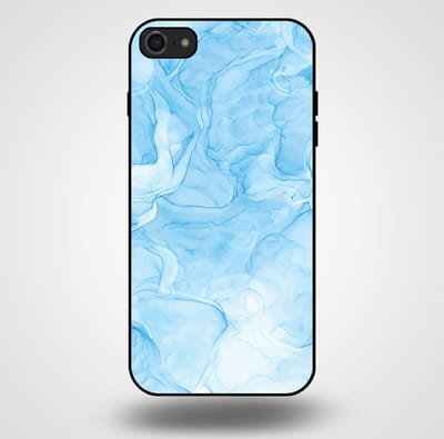 Smartphonica Telefoonhoesje voor iPhone 7/8 met marmer opdruk - TPU backcover case marble design - Lichtblauw geschikt voor Apple iPhone 7;Apple iPhone 8