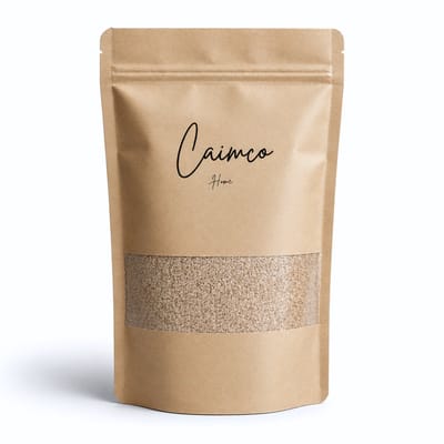 Caimco Kaarsenzand Beige - Natuurlijk Kaarsenzand 500g - Inclusief 5 Lonten - Duurzaam & Herbruikbaar - Lange Brandtijd - Creatieve Sfeerverlichting