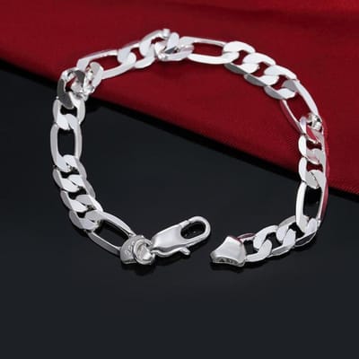 New 925 Sterling Silver Bracelet 18K Gold 8MM Ferrero Bracelet Men&Women Charm Jewelry Wedding Gift brown