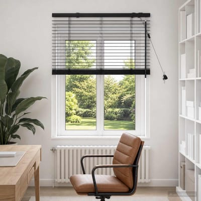 vidaXL - Venetiaanse - jaloezie - Zwart - 70 - x - 130 - cm - 35 - mm