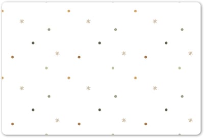 Placemats 45x30 cm - Placemat kunststof - 1 stuk - Patroon - Stippen - Sterren - Wit - Borden onderleggers - Decoratie voor op tafel - Keuken tafeldecoratie accessoires - Vinyl onderlegger - Tafelversiering