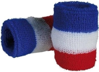 Pols zweetbandjes met Nederlandse vlag - 2 stuks