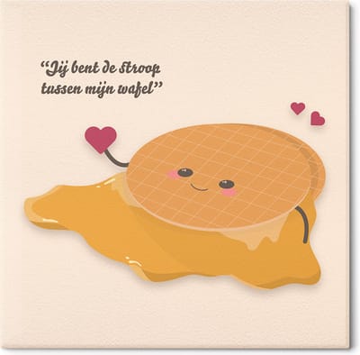 Valentijn cadeau | Fotofabriek Valentijn cadeautje | Valentijn cadeautje voor hem | Valentijn cadeautje voor haar | Valentijn cadeautje love | Stroopwafel
