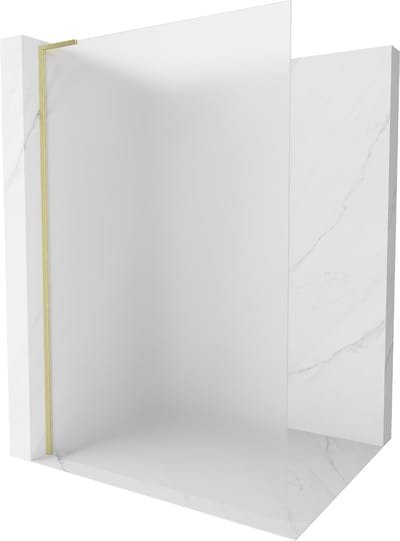 Mexen Kioto L Douchewand Walk-in 70 x 200 , mat, goud geborsteld - 800-070-103-55-30
