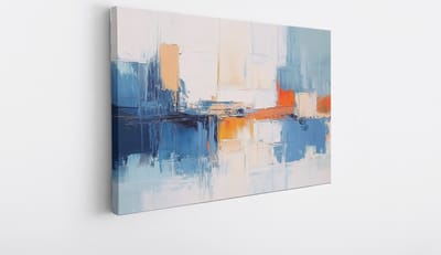 Saammp Canvas Schilderij - Balans van kleuren - Abstract - 30x20 - Foto op canvas - Wanddecoratie - Muurdecoratie Woonkamer - Slaapkamer decoratie - Canvas Print