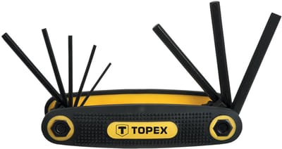 TOPEX - Inbussleutel Set - 1.5-6 mm - 8 Stuks - Antislip Handvat