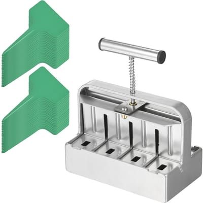 Bodemblokker Bodemblokmaker 2 inch 8-cellige bodemblokkeringstoolkit met 3 maten zaadpinnen with 8 hole diggers zilver
