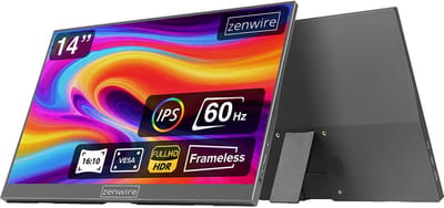 Zenwire AMG14 Portable Monitor 14 Inch 1920x1200 IPS – USB-C & HDMI – Extra Scherm voor Laptop en MacBook