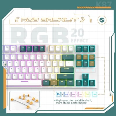 Compact 75% Mechanisch Gaming Toetsenbord - Tri-Mode Draadloos & Bedraad met RGB