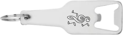 Akyol - muzieknoot flesopener - Muzieknoot - cadeau muziekliefhebber - leuk cadeau voor je vriend om te geven - verjaardag muzikant - 105 x 25mm