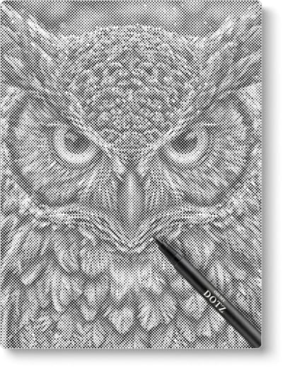 Boze Uil | Dot painting | 40x50cm | Dot painting | Oh My Dotz | Dots stippen | Diamond painting & Schilderen op nummer alternatief | Happy hobby