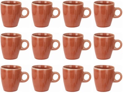 Siaki Koffiemok / theemok Faye - terra - set 12x - 220 ml - mokken - kerammiek - tas