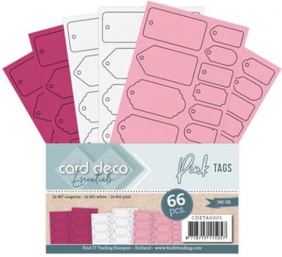 Card Deco Essentials - Tags - Pink