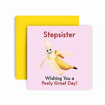 Grappige Verjaardagskaart voor Stiefzus - Happy Birthday Peely Great Banana